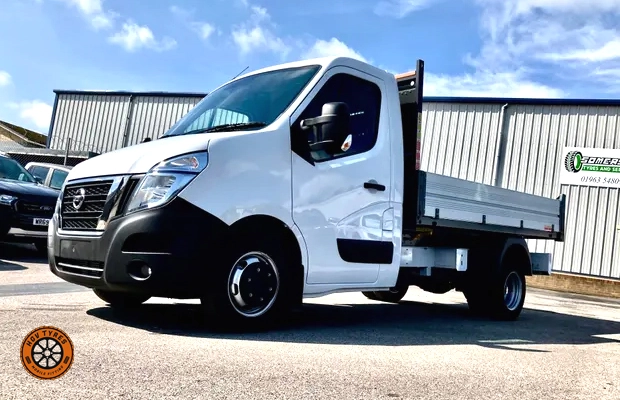 mobile tyres on brand new nissan tipper trucks